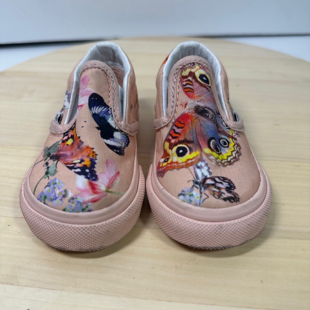 Vans Pink Butterfly Slip-On Baby Shoes
